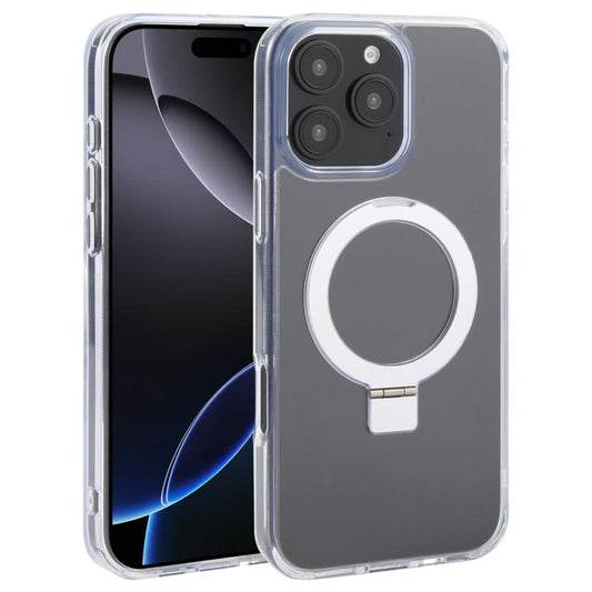 For iPhone 16 Pro Max DFANS DESIGN Frosted Magsafe Magnetic Holder Phone Case(Transparent) - iPhone 16 Pro Max Cases by DFANS DESIGN | Online Shopping UK | buy2fix