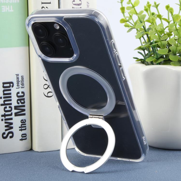 For iPhone 16 Pro Max DFANS DESIGN Frosted Magsafe Magnetic Holder Phone Case(Transparent) - iPhone 16 Pro Max Cases by DFANS DESIGN | Online Shopping UK | buy2fix