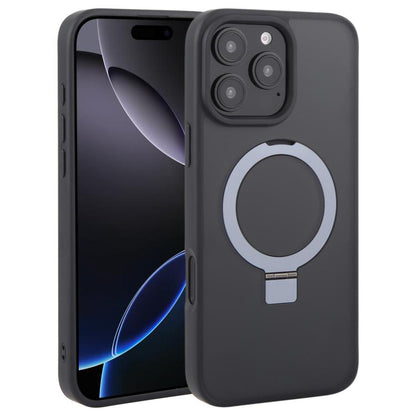 For iPhone 16 Pro Max DFANS DESIGN Frosted Magsafe Magnetic Holder Phone Case(Black) - iPhone 16 Pro Max Cases by DFANS DESIGN | Online Shopping UK | buy2fix