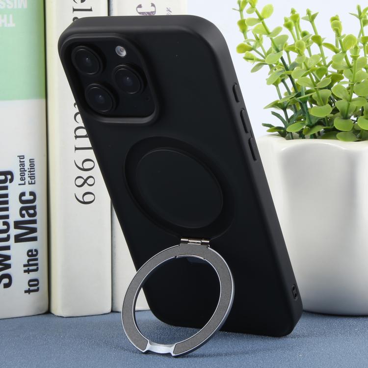 For iPhone 16 Pro Max DFANS DESIGN Frosted Magsafe Magnetic Holder Phone Case(Black) - iPhone 16 Pro Max Cases by DFANS DESIGN | Online Shopping UK | buy2fix
