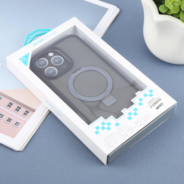 For iPhone 16 Pro Max DFANS DESIGN Frosted Magsafe Magnetic Holder Phone Case(Black) - iPhone 16 Pro Max Cases by DFANS DESIGN | Online Shopping UK | buy2fix