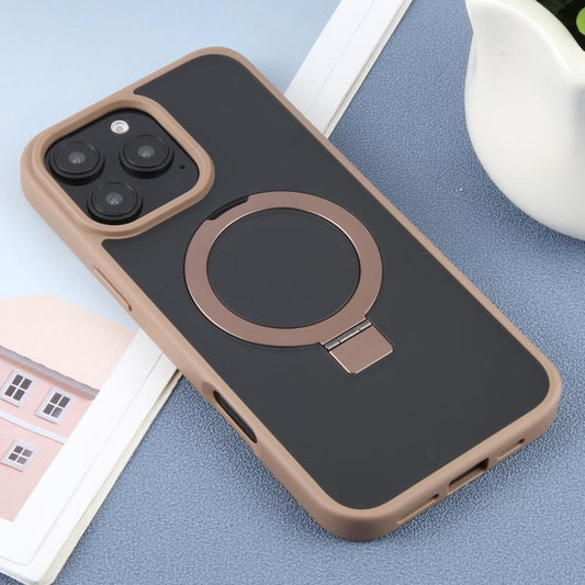 For iPhone 16 Pro Max DFANS DESIGN Frosted Magsafe Magnetic Holder Phone Case(Brown) - iPhone 16 Pro Max Cases by DFANS DESIGN | Online Shopping UK | buy2fix