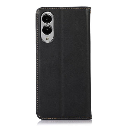 For Samsung Galaxy S25 Edge 5G KHAZNEH Nappa Top Layer Cowhide Leather Phone Case(Black) - Galaxy S25 Edge 5G Cases by buy2fix | Online Shopping UK | buy2fix