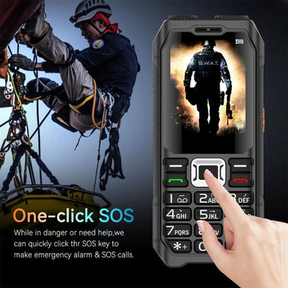 UNIWA M6000 Big Speaker Keypad Phone, 2.4 inch, Dual Flashlights, 21 Keys, SOS, FM, 4 SIM, GSM, Plug:UK Plug(Black) - Others by UNIWA | Online Shopping UK | buy2fix