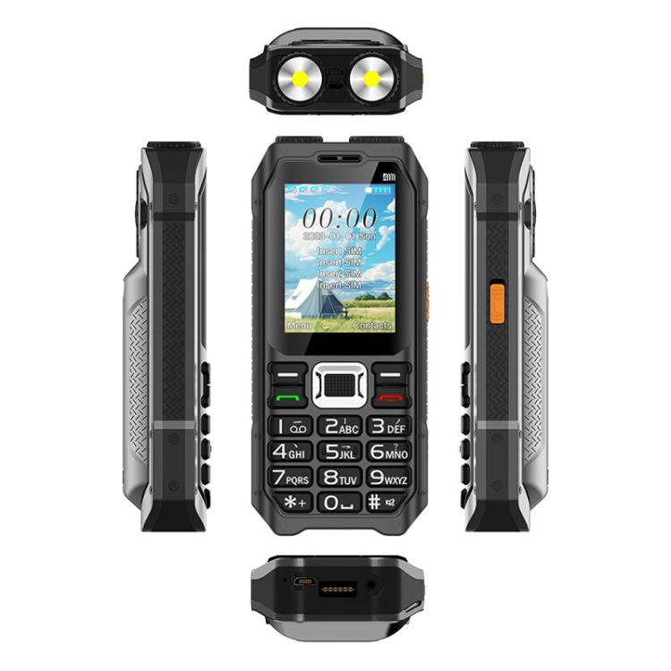 UNIWA M6000 Big Speaker Keypad Phone, 2.4 inch, Dual Flashlights, 21 Keys, SOS, FM, 4 SIM, GSM, Plug:UK Plug(Black) - Others by UNIWA | Online Shopping UK | buy2fix