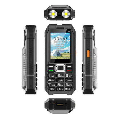 UNIWA M6000 Big Speaker Keypad Phone, 2.4 inch, Dual Flashlights, 21 Keys, SOS, FM, 4 SIM, GSM, Plug:UK Plug(Black) - Others by UNIWA | Online Shopping UK | buy2fix