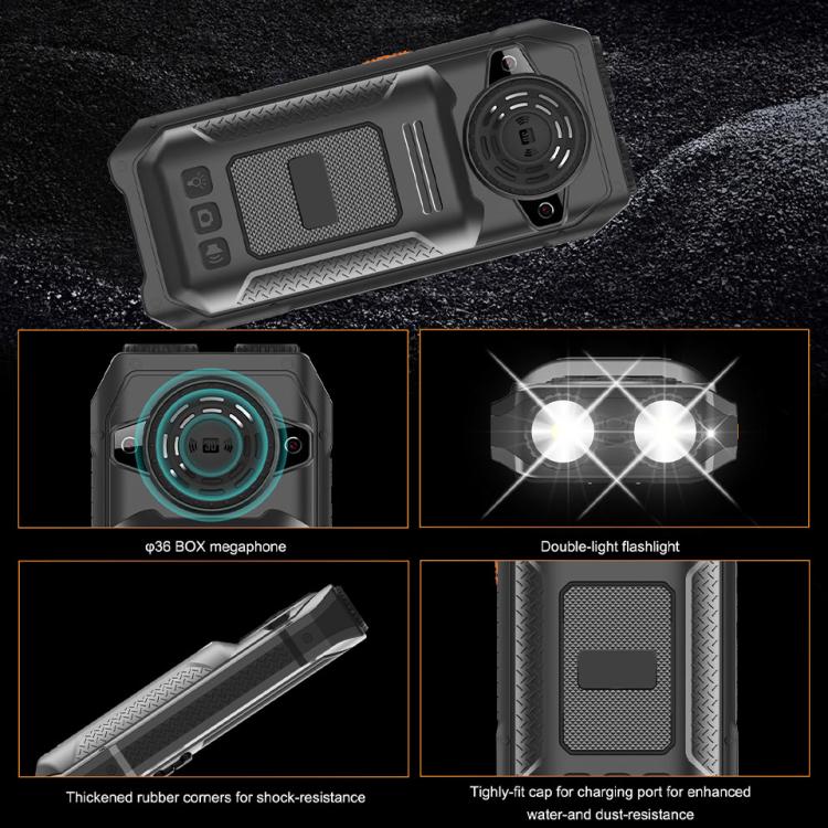UNIWA M6000 Big Speaker Keypad Phone, 2.4 inch, Dual Flashlights, 21 Keys, SOS, FM, 4 SIM, GSM, Plug:UK Plug(Black) - Others by UNIWA | Online Shopping UK | buy2fix