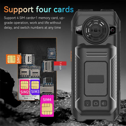 UNIWA M6000 Big Speaker Keypad Phone, 2.4 inch, Dual Flashlights, 21 Keys, SOS, FM, 4 SIM, GSM, Plug:UK Plug(Black) - Others by UNIWA | Online Shopping UK | buy2fix