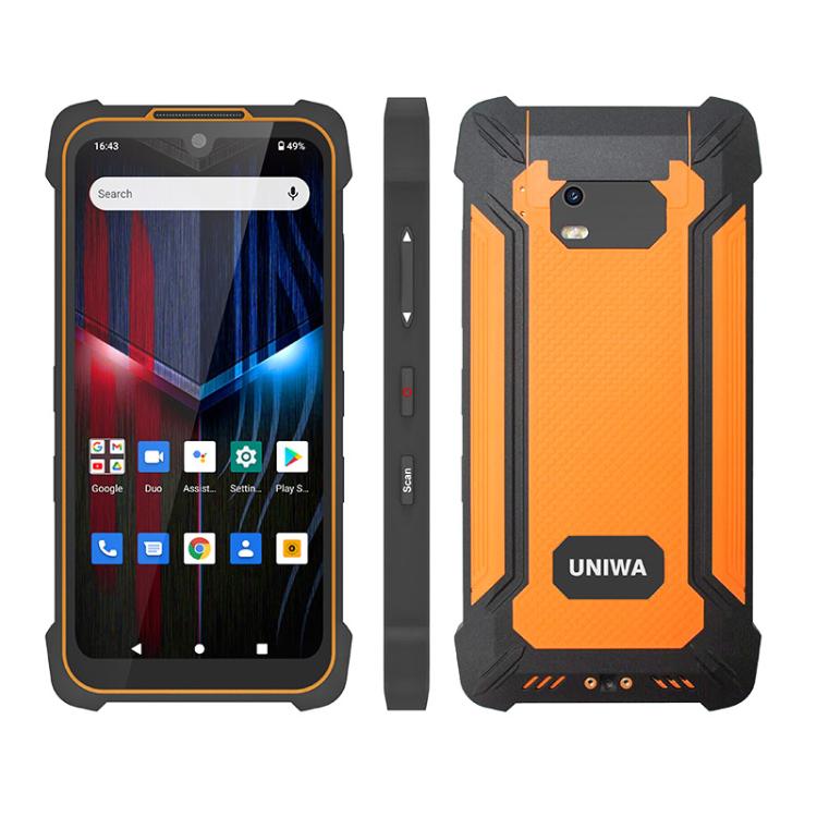 UNIWA P551 Handheld PDA Rugged Phone, 4GB+64GB, 5.5 inch Android 11 Mediatek MT6765 Helio P35 Octa Core, Network: 4G, Plug:AU Plug(Orange) - UNIWA by UNIWA | Online Shopping UK | buy2fix