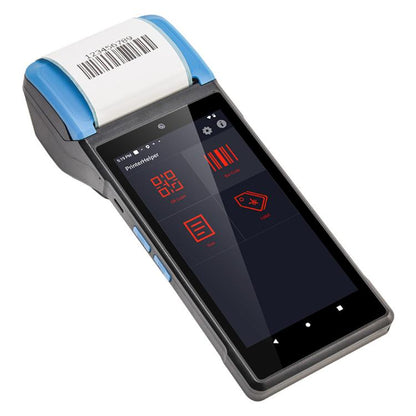 UNIWA V6P Thermal Label Printer Handheld PDA, 2GB+16GB, 5.45 inch Android 12 Mediatek MT6761 Quad Core, NFC, Network: 4G, Plug:EU Plug(Black Blue) - UNIWA by UNIWA | Online Shopping UK | buy2fix
