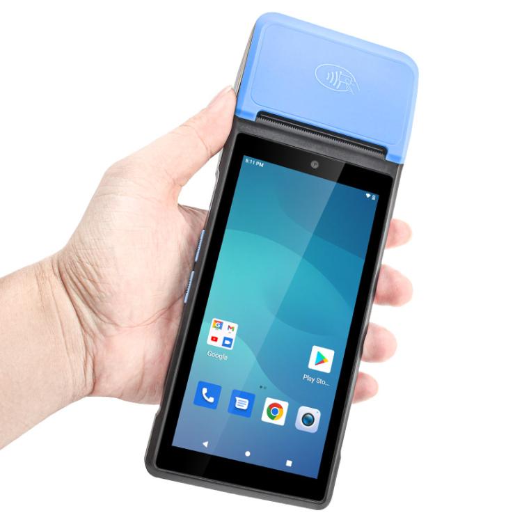 UNIWA V6P Thermal Label Printer Handheld PDA, 2GB+16GB, 5.45 inch Android 12 Mediatek MT6761 Quad Core, NFC, Network: 4G, Plug:US Plug(Black Blue) - UNIWA by UNIWA | Online Shopping UK | buy2fix