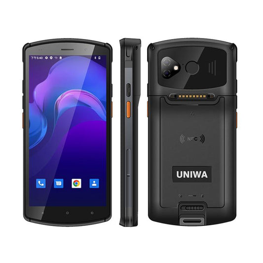 UNIWA V7S PDA Barcode Scanner Rugged Phone, 4GB+64GB, 5.7 inch Android 12 Mediatek MT6762 Octa Core, NFC, Network: 4G, Plug:AU Plug(Black) - UNIWA by UNIWA | Online Shopping UK | buy2fix