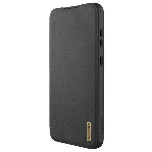 For Samsung Galaxy A56 5G NILLKIN QIN Series Pro Sliding Camera Cover Design Leather Phone Case(Black) - Galaxy Phone Cases by NILLKIN | Online Shopping UK | buy2fix