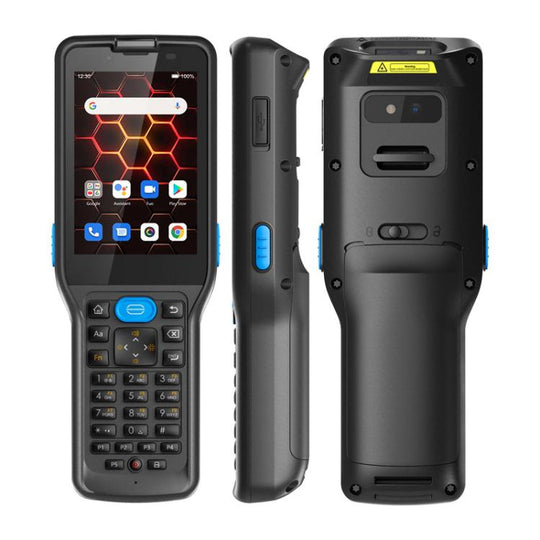 UNIWA V350 Handheld Rugged 2D Barcode Scanner, 4GB+64GB, 3.5 inch Android 12 Mediatek MT6761 Quad Core, T9 Keyboard, NFC, Network: 4G, Plug:UK Plug(Black)