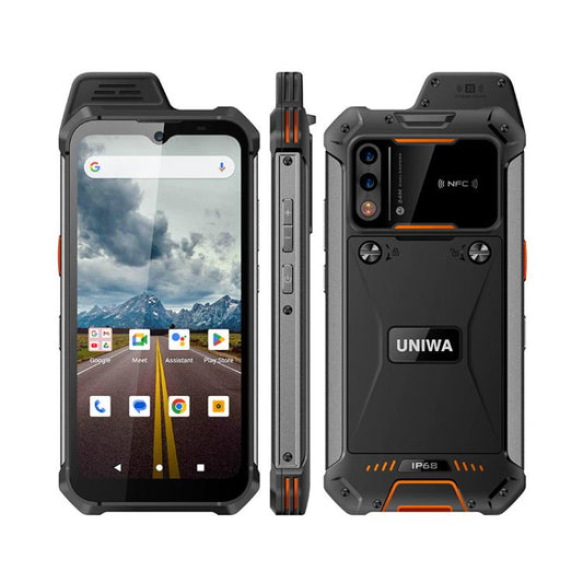 UNIWA W999 Rugged Phone, 8GB+128GB, 6.3 inch Android 13 Mediatek MT6789 Helio G99 Octa Core, NFC, Network: 4G, Plug:EU Plug(Black Orange) - UNIWA by UNIWA | Online Shopping UK | buy2fix