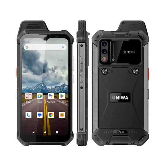 UNIWA W999 Rugged Phone, 8GB+128GB, 6.3 inch Android 13 Mediatek MT6789 Helio G99 Octa Core, NFC, Network: 4G, Plug:UK Plug(Black)