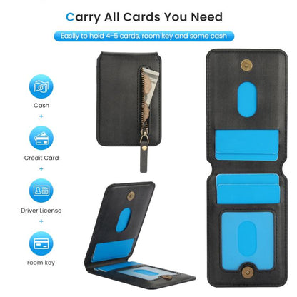 For iPhone XR Zipper Wallet Split MagSafe Leather Back Phone Case(Black) - More iPhone Cases by buy2fix | Online Shopping UK | buy2fix