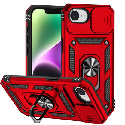 For iPhone 16e Sliding Camshield Holder Phone Case(Red) - iPhone 16e Cases by buy2fix | Online Shopping UK | buy2fix