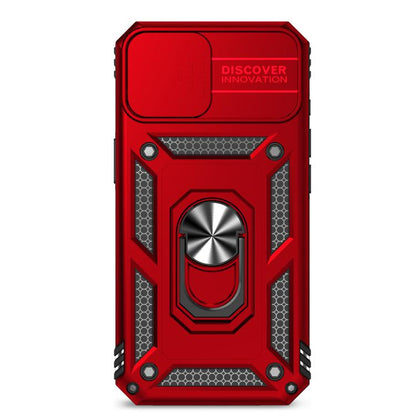 For iPhone 16e Sliding Camshield Holder Phone Case(Red) - iPhone 16e Cases by buy2fix | Online Shopping UK | buy2fix