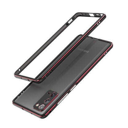 For Samsung Galaxy Note20 Ultra Aluminum Alloy Shockproof Protective Bumper Frame(Black Red) - Galaxy Note20 Ultra Cases by buy2fix | Online Shopping UK | buy2fix