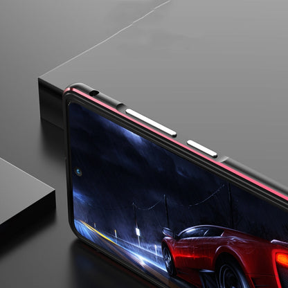 For Samsung Galaxy Note20 Ultra Aluminum Alloy Shockproof Protective Bumper Frame(Black Red) - Galaxy Note20 Ultra Cases by buy2fix | Online Shopping UK | buy2fix