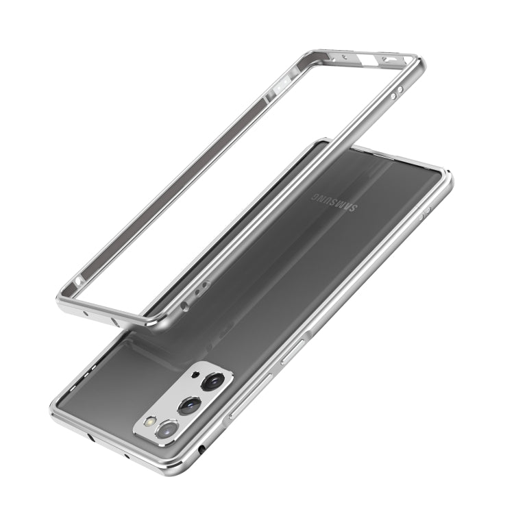 For Samsung Galaxy Note20 Ultra Aluminum Alloy Shockproof Protective Bumper Frame(Silver) - Galaxy Note20 Ultra Cases by buy2fix | Online Shopping UK | buy2fix