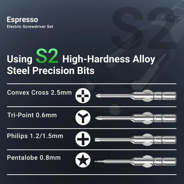 2uul SD11 Espresso Electric Screwdriver Set - Screwdriver Set by 2UUL | Online Shopping UK | buy2fix