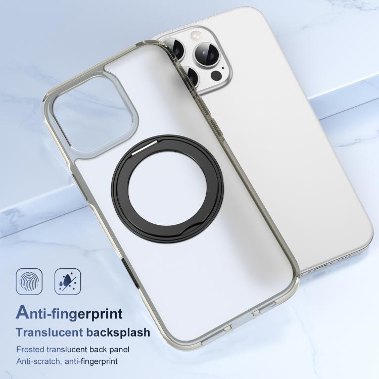 For iPhone 16 Pro Translucent Frosted MagSafe Holder Phone Case with AI Button(Grey) - iPhone 16 Pro Cases by buy2fix | Online Shopping UK | buy2fix
