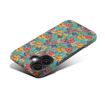 For iPhone 16 Plus Denior A16 Flower Language Series MagSafe PC Phone Case(Butterflies) - iPhone 16 Plus Cases by Denior | Online Shopping UK | buy2fix