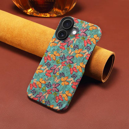 For iPhone 16 Plus Denior A16 Flower Language Series MagSafe PC Phone Case(Butterflies) - iPhone 16 Plus Cases by Denior | Online Shopping UK | buy2fix