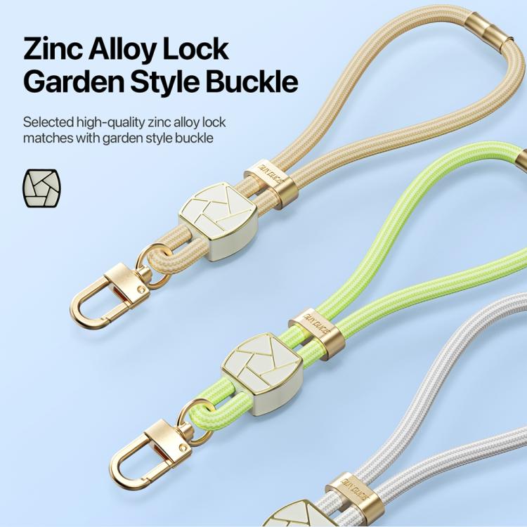 DUX DUCIS Garden Series Broken Ice Pattern Adjustable Short Phone Lanyard(Glaze Yellow) - Lanyards & Wrist Straps by DUX DUCIS | Online Shopping UK | buy2fix