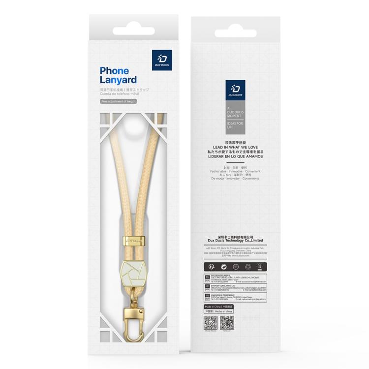 DUX DUCIS Garden Series Broken Ice Pattern Adjustable Short Phone Lanyard(Glaze Yellow) - Lanyards & Wrist Straps by DUX DUCIS | Online Shopping UK | buy2fix
