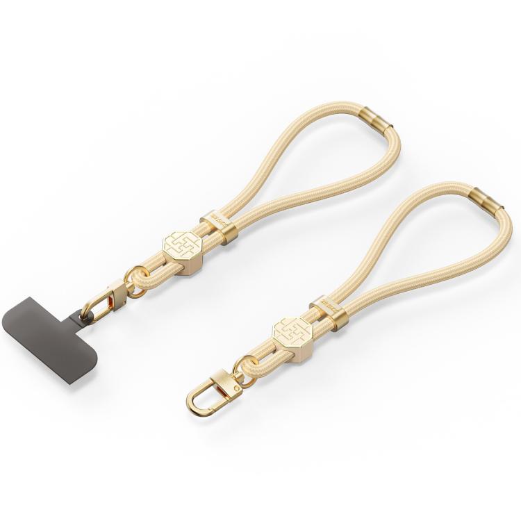 DUX DUCIS Garden Series Swastika Pattern Adjustable Short Phone Lanyard(Glaze Yellow) - Lanyards & Wrist Straps by DUX DUCIS | Online Shopping UK | buy2fix