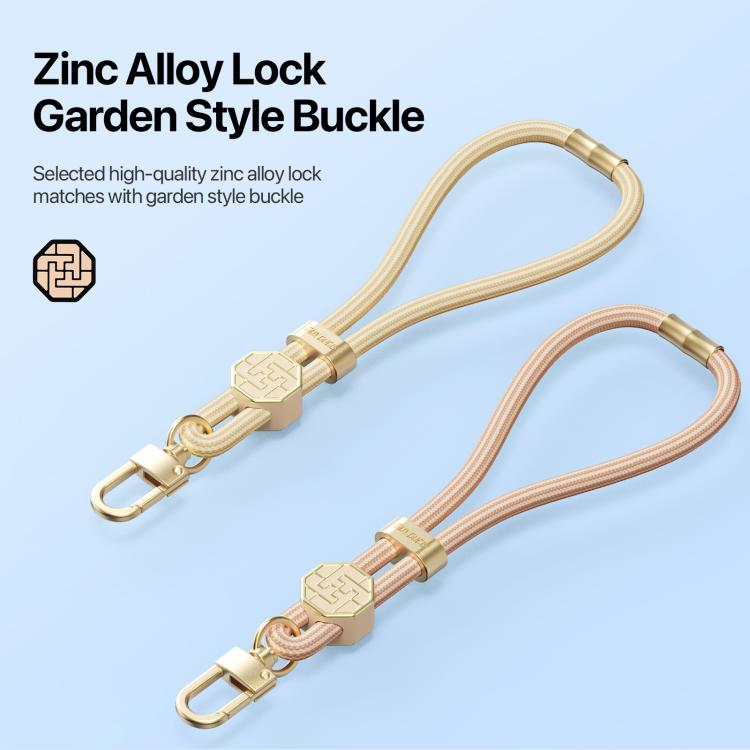 DUX DUCIS Garden Series Swastika Pattern Adjustable Short Phone Lanyard(Glaze Yellow) - Lanyards & Wrist Straps by DUX DUCIS | Online Shopping UK | buy2fix