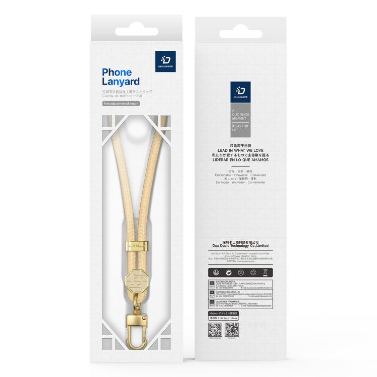 DUX DUCIS Garden Series Swastika Pattern Adjustable Short Phone Lanyard(Glaze Yellow) - Lanyards & Wrist Straps by DUX DUCIS | Online Shopping UK | buy2fix