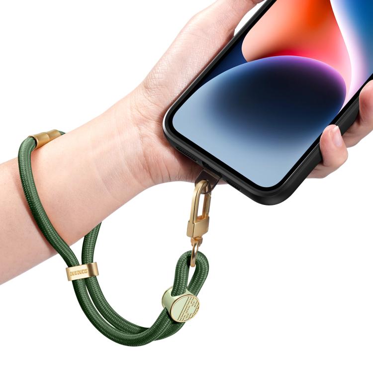 DUX DUCIS Garden Series Tile Pattern Adjustable Short Phone Lanyard(Army Green) - Lanyards & Wrist Straps by DUX DUCIS | Online Shopping UK | buy2fix