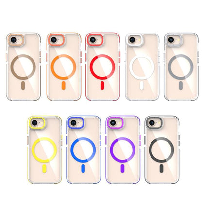 For iPhone 16e Dual-Color Clear Acrylic Hybrid TPU MagSafe Phone Case(Purple) - iPhone 16e Cases by buy2fix | Online Shopping UK | buy2fix