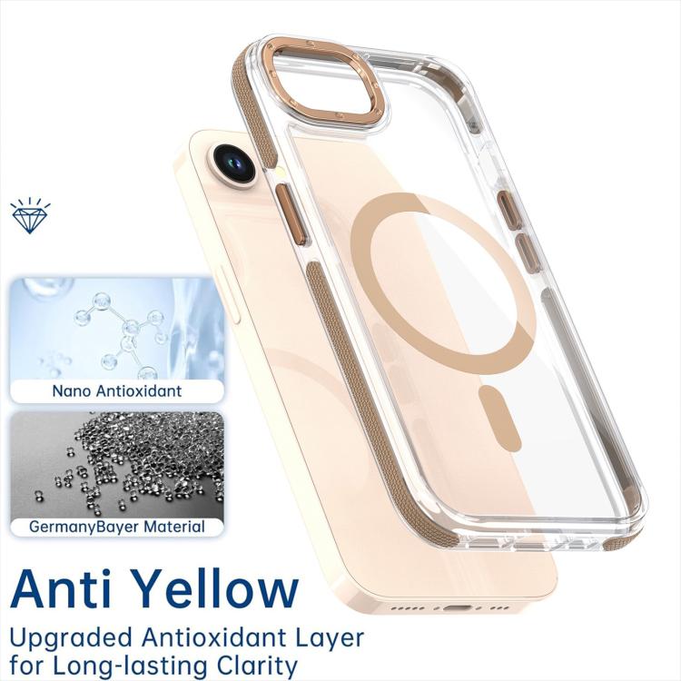 For iPhone 16e Dual-Color Clear Acrylic Hybrid TPU MagSafe Phone Case(Transparent) - iPhone 16e Cases by buy2fix | Online Shopping UK | buy2fix