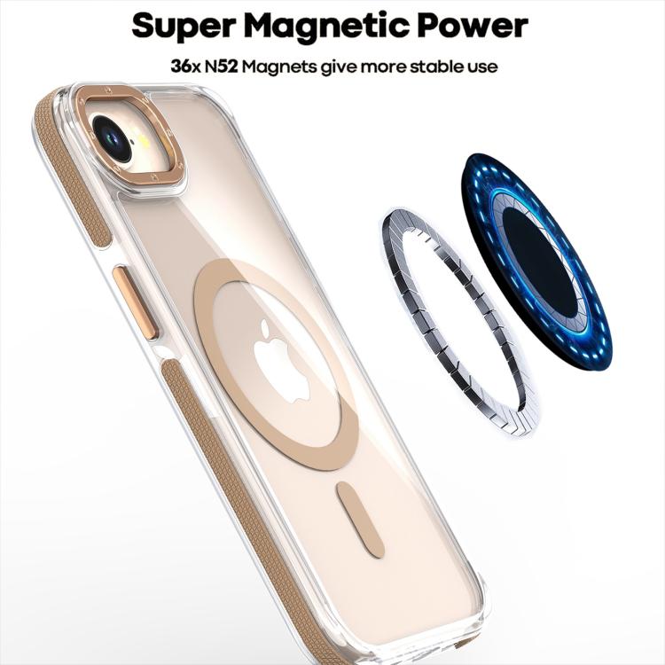 For iPhone 16e Dual-Color Clear Acrylic Hybrid TPU MagSafe Phone Case(Transparent) - iPhone 16e Cases by buy2fix | Online Shopping UK | buy2fix