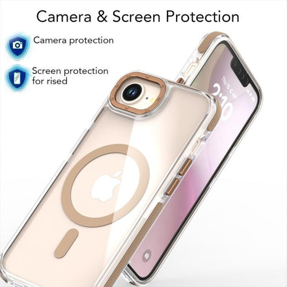For iPhone 16e Dual-Color Clear Acrylic Hybrid TPU MagSafe Phone Case(Transparent) - iPhone 16e Cases by buy2fix | Online Shopping UK | buy2fix