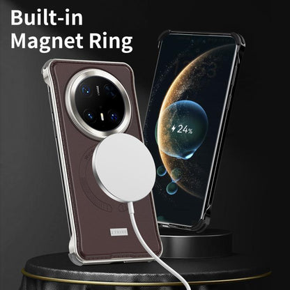 For Huawei Mate 70 Metal Frameless MagSafe Leather Phone Case(Brown) - Huawei Cases by buy2fix | Online Shopping UK | buy2fix