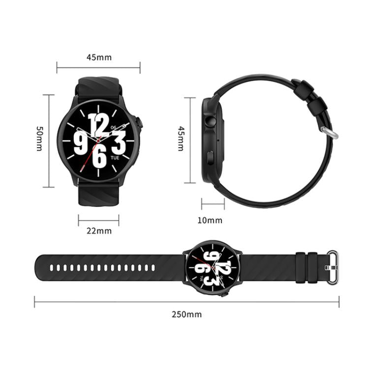 Yesido IO29 Waterproof Smart BT Watch, 1.39 inch Screen, Support BT Call / Heart Rate(Black) - Smart Watches by Yesido | Online Shopping UK | buy2fix
