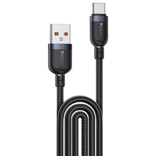 Yesido 3A USB to Type-C Fast Charging Cable, Length:3m(Black)