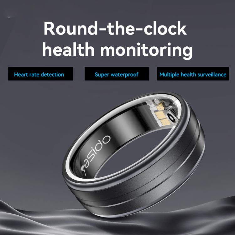 Yesido IO32 Health Monitor Smart Ring, Support Body Temperature / Heart Rate / Blood Pressure / Female Physiological Reminder, Size:63mm Inner Circumference(Black) - Smart Rings / Smart Telephones by Yesido | Online Shopping UK | buy2fix