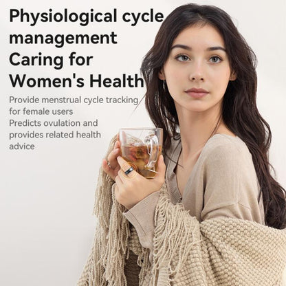 Yesido IO32 Health Monitor Smart Ring, Support Body Temperature / Heart Rate / Blood Pressure / Female Physiological Reminder, Size:68mm Inner Circumference(Black) - Smart Rings / Smart Telephones by Yesido | Online Shopping UK | buy2fix