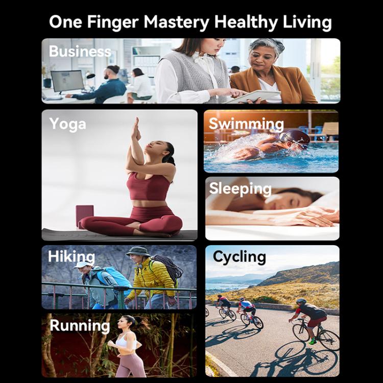Yesido IO32 Health Monitor Smart Ring, Support Body Temperature / Heart Rate / Blood Pressure / Female Physiological Reminder, Size:57mm Inner Circumference(Black) - Smart Rings / Smart Telephones by Yesido | Online Shopping UK | buy2fix