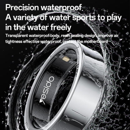 Yesido IO33 Health Monitor Smart Ring, Support Body Temperature / Heart Rate / Blood Pressure / Female Physiological Reminder, Size:60mm Inner Circumference(Black) - Smart Rings / Smart Telephones by Yesido | Online Shopping UK | buy2fix