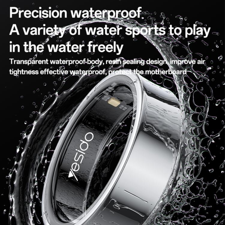 Yesido IO33 Health Monitor Smart Ring, Support Body Temperature / Heart Rate / Blood Pressure / Female Physiological Reminder, Size:63mm Inner Circumference(Black) - Smart Rings / Smart Telephones by Yesido | Online Shopping UK | buy2fix