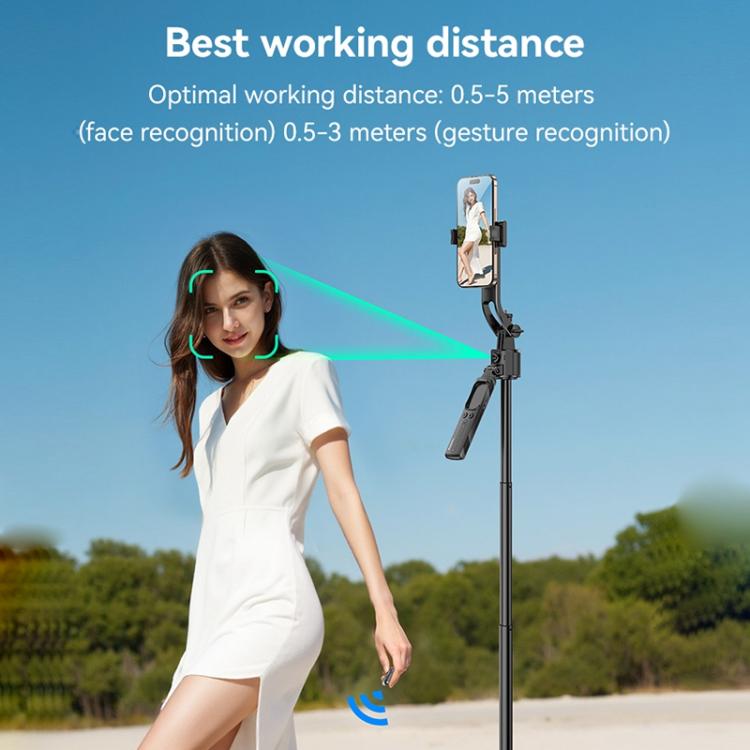 Yesido SF23 Face Tracking Tripod Bluetooth Selfie Stick(Black) - Selfie Sticks by Yesido | Online Shopping UK | buy2fix
