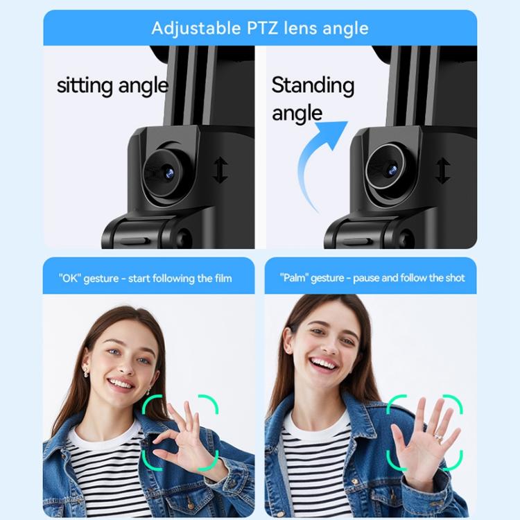 Yesido SF23 Face Tracking Tripod Bluetooth Selfie Stick(Black) - Selfie Sticks by Yesido | Online Shopping UK | buy2fix